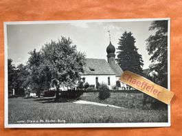 Alte Ansichtskarte 1937  Stein a. Rh. Kirche-Burg, selten!