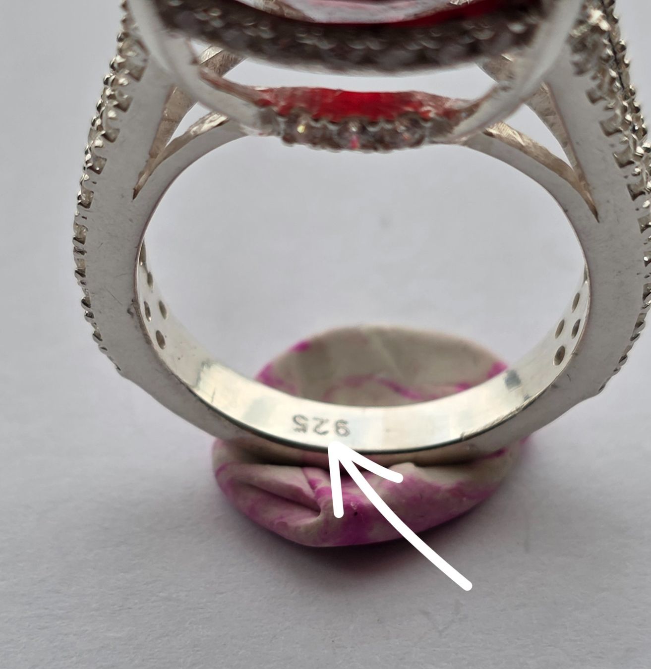Anelli: Solitaire Ring mit rotem Topas – Nuovo (secondo la descrizione) da Zürich venduto da Benedikt21 5