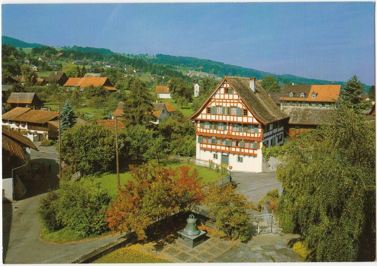 Ansichtskarten: Maur, Pfarrhaus – Gebraucht aus Fällanden von Blausegelfliege