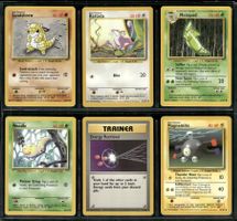 Vintage Pokémon Karten Base Set 1999 EN Lot of 6