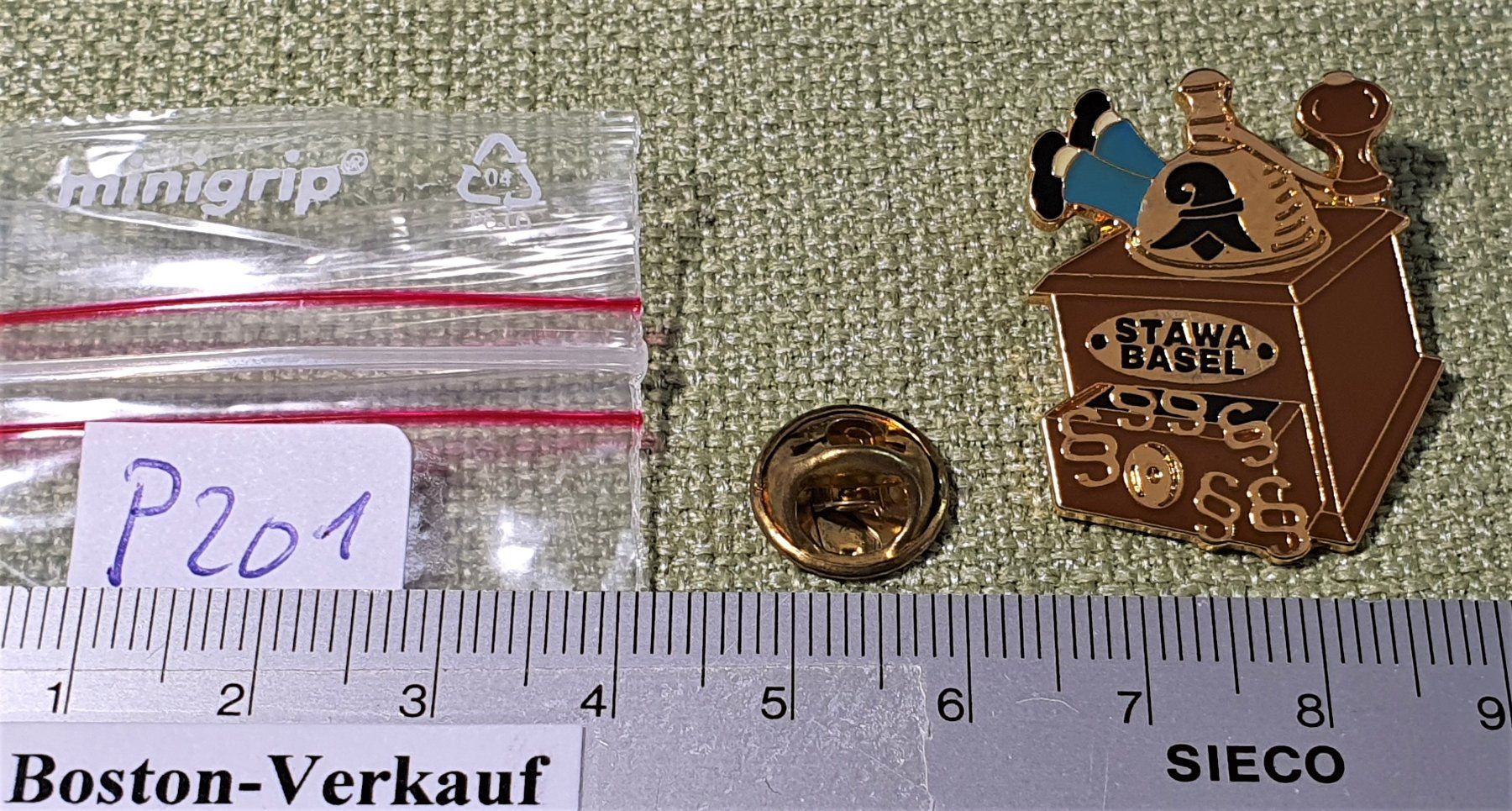 Placchette & Badge: P201 - Pin STAWA Basel Staatsanwaltschaft Kaffeemühle – Usato da Reinach BL venduto da Boston-Verkauf 1