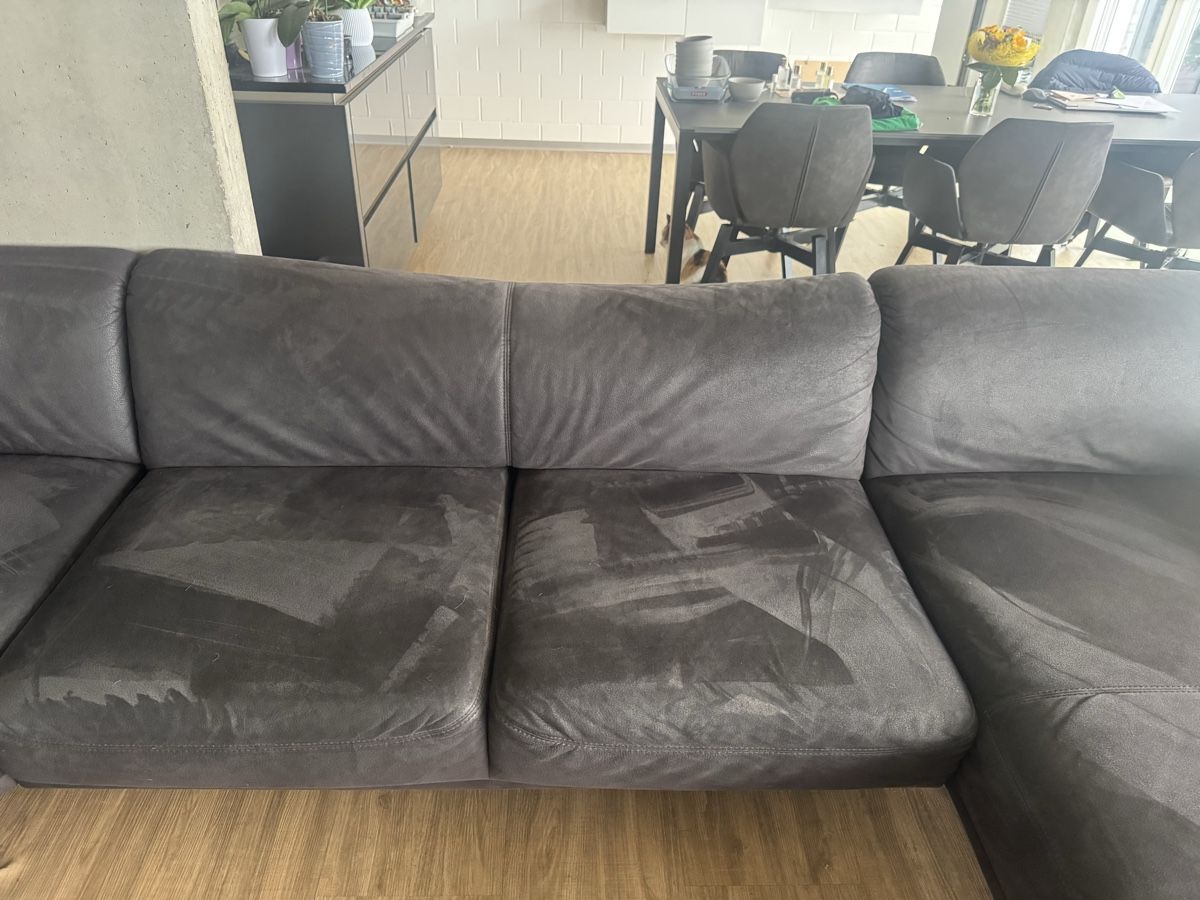 Divani: Grosses Ecksofa, dunkelgraues Microfaser, Top Zustand! – Usato da Schnottwil venduto da Garuso 6