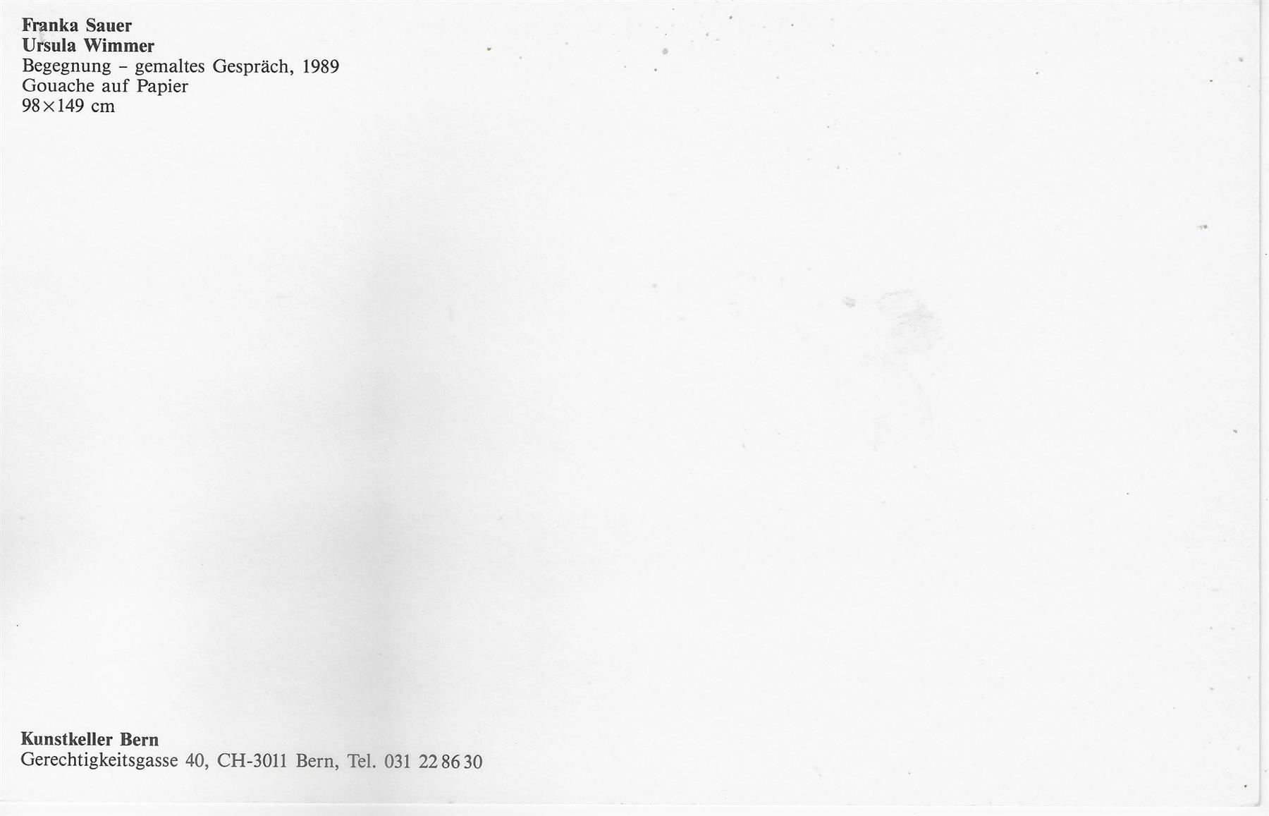 Cartoline postali: Franka Sauer & Ursula Wimmer "Begegnung" – Usato da Ettingen venduto da Kartenplanet 1
