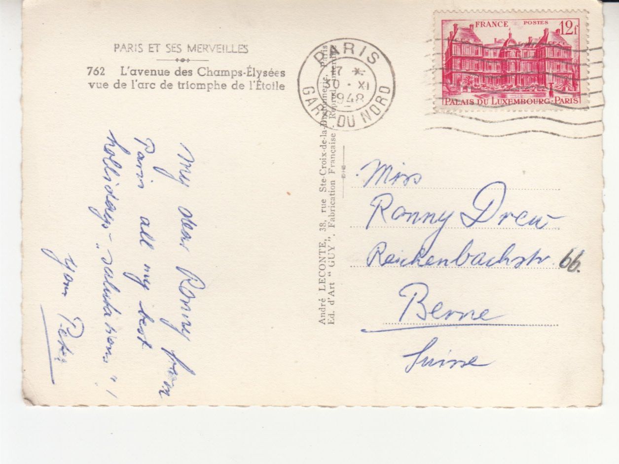 Cartoline postali: Paris 1948 – Usato da Bürglen TG venduto da StampGraf 1