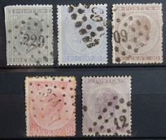 Belgien Kat. 14-18 gest. 1865 Kat. 150 Euro