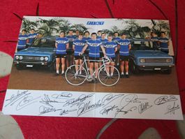 VELO FIAT STRASSEN-RENN TEAM 70/80ER DRUCKAUTOGRAMM SELTEN