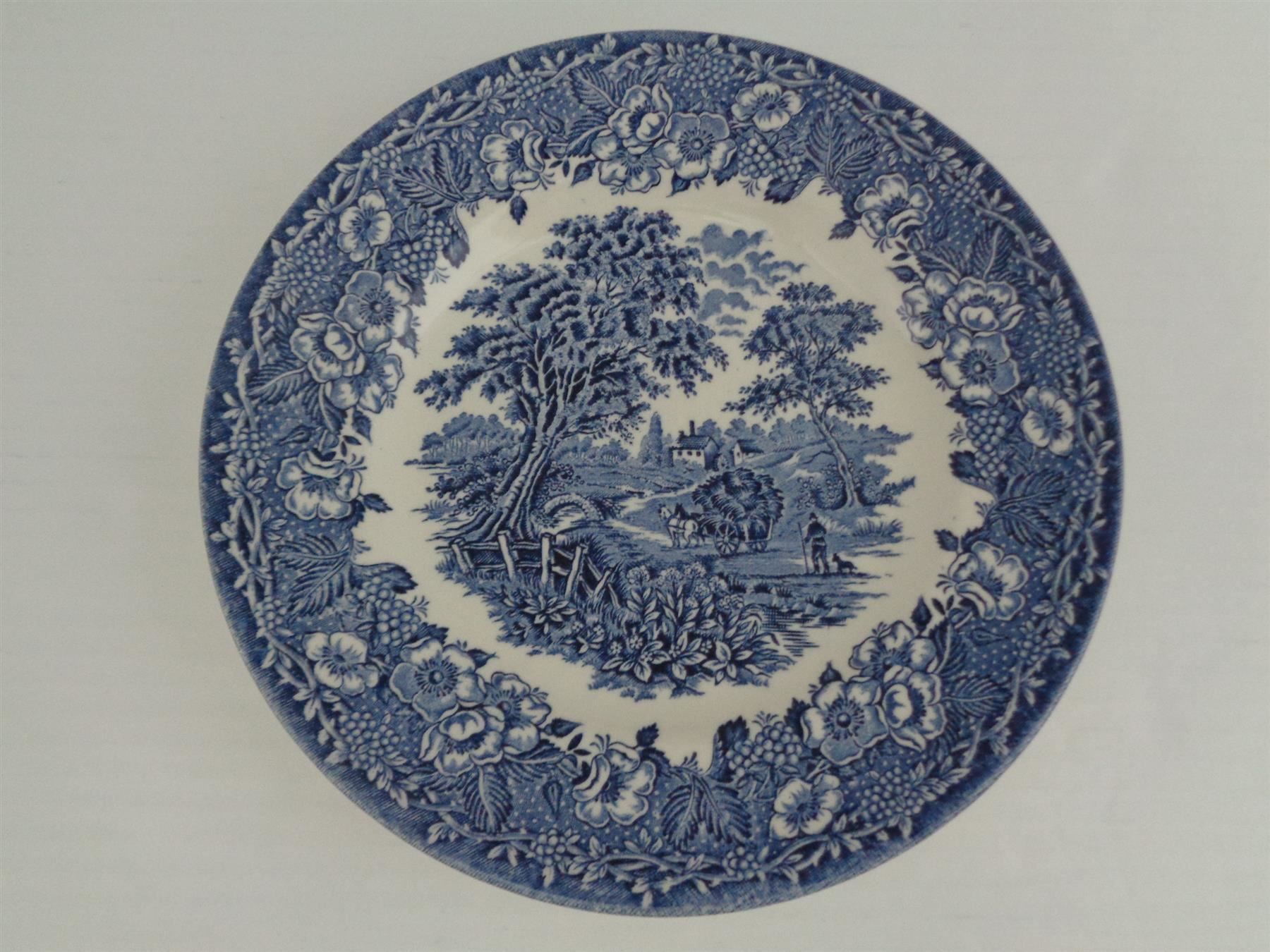 Teller: 6 Dessertteller - Ironstone England blau – Gebraucht aus Chur von omonia 4