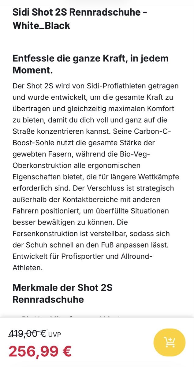 SIDI Herrenschuhe: Sidi Shot S2 Rennradschuh 43.5 – Gebraucht aus Grabs von Bhennry 8