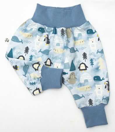 Sweat Pumphose mit Pinguinen und Eisbären Gr.56/62 NEU