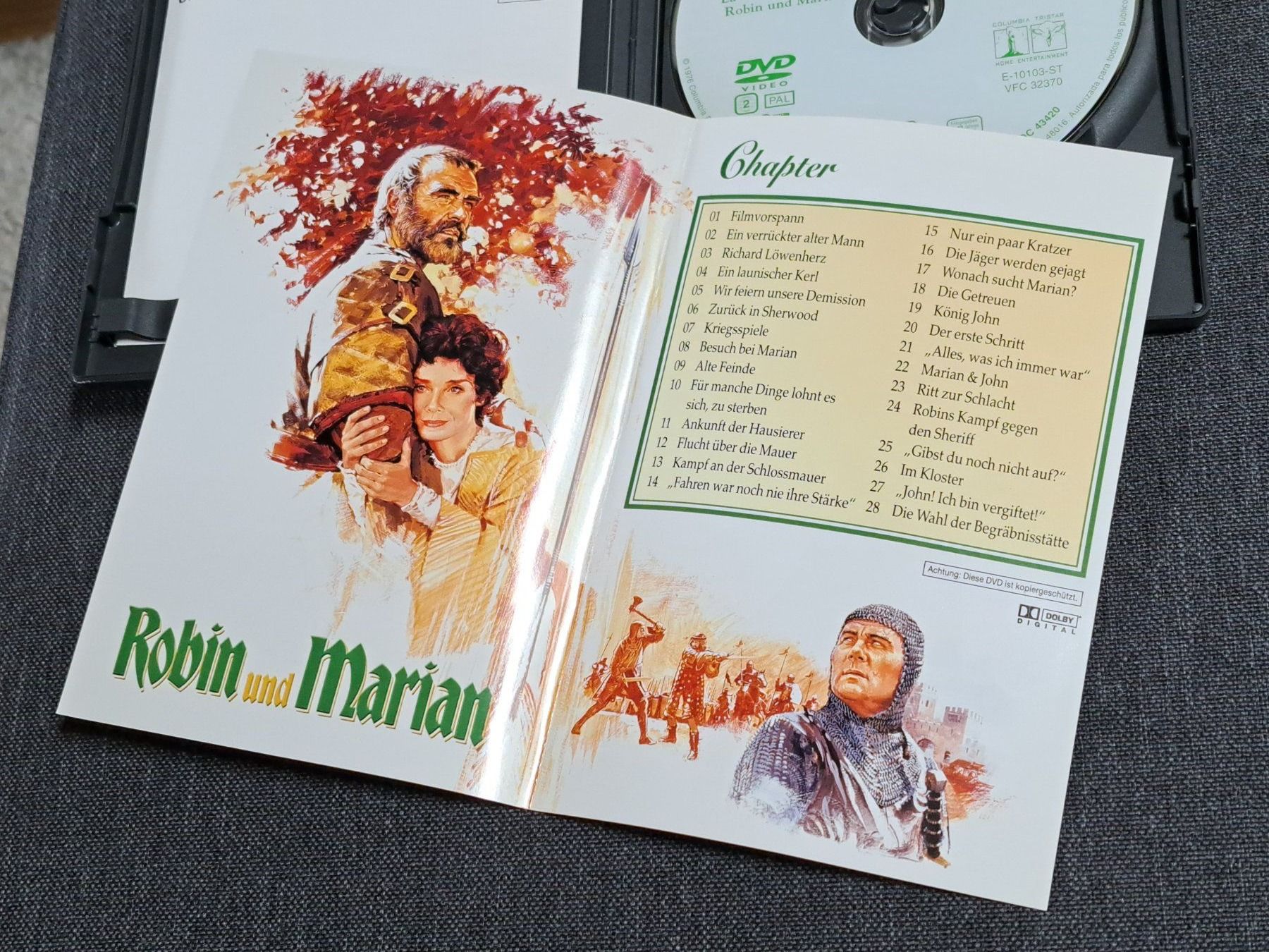 Tutti i DVDs: DVD Robin und Marian mit A. Hepburn, Connery 1976 – Nuovo (secondo la descrizione) da Unterseen venduto da Kanica 5