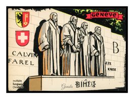 GENÈVE - 1950 "Monument Réformation" Velours-Reliefs