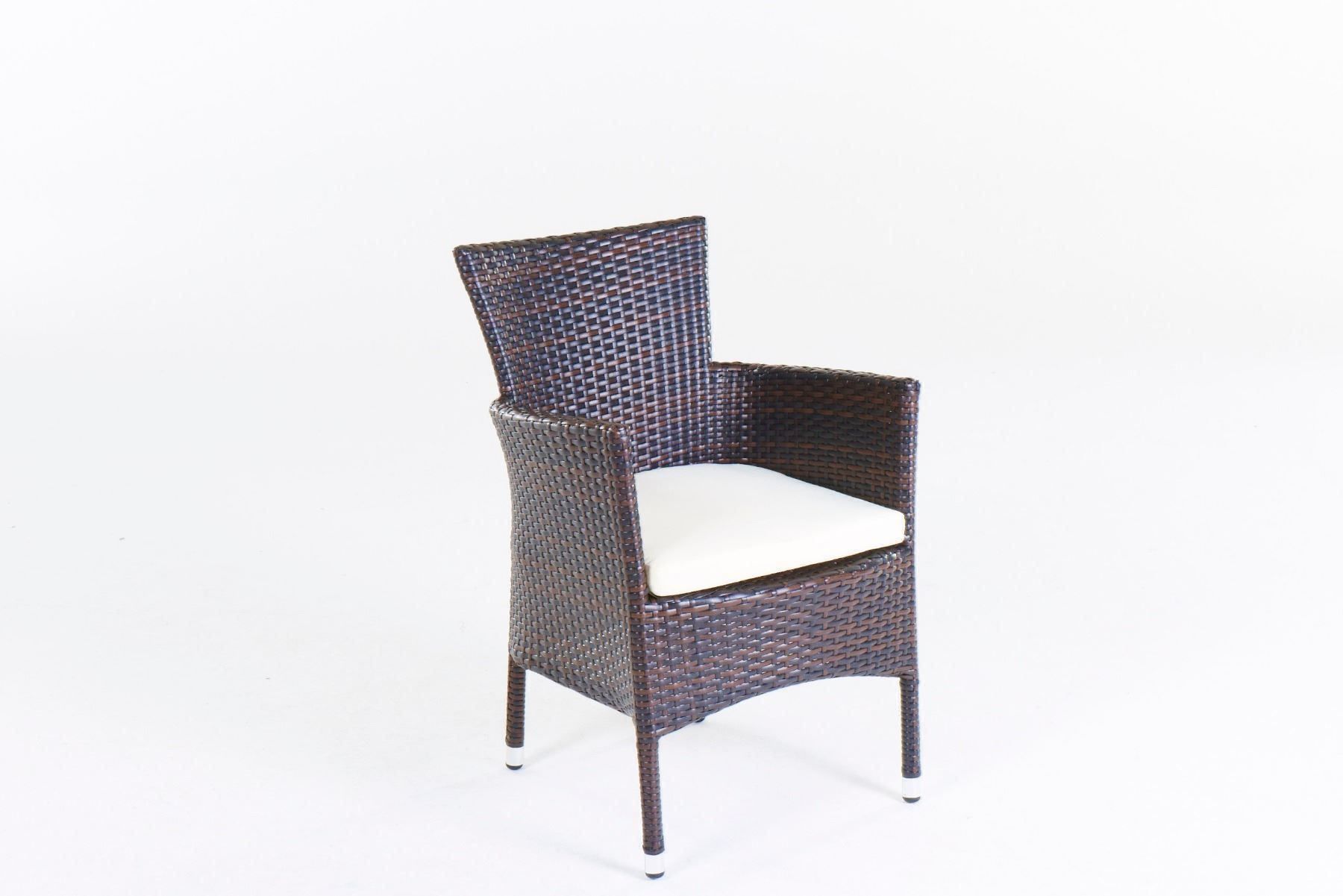 Tavoli: Esstisch mit stapelbaren Stühlen braun – Nuovo e nell'imballaggio originale da Bern venduto da rattan-lounge 5