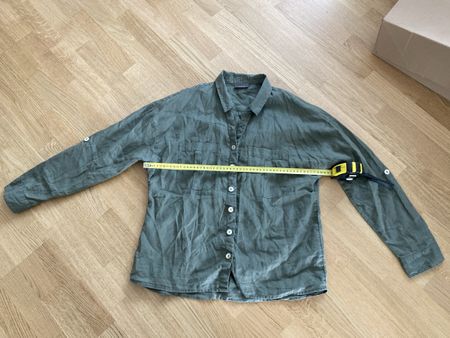 C&A Leinenbluse, Gr. 40, Olivgrün, Top Zustand für den Somme