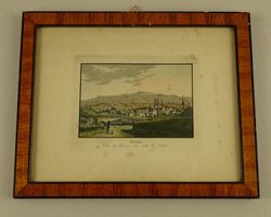 ZÜRICH VON OSTEN, AQUATINTA UM 1840