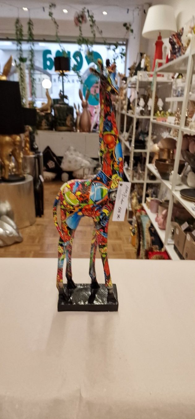 Statuette: Giraffe Graffiti Look Rot/Blau – Nuovo e nell'imballaggio originale da Schaffhausen venduto da AtelierPudesco 4