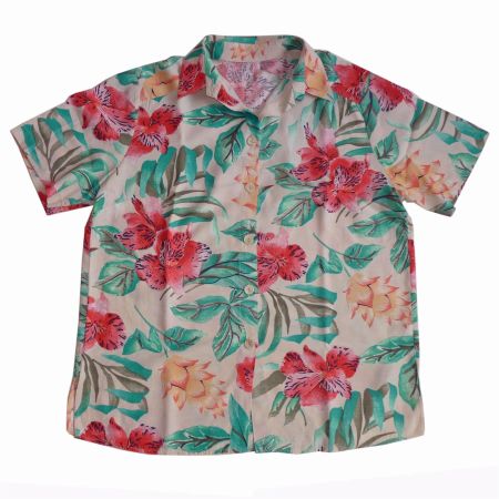 Hawaiihemd Bluse XXL bunt Hawaii Damen VINTAGE 1970s