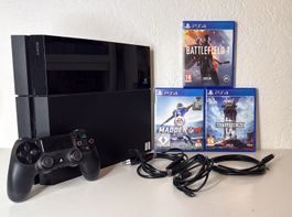 Playstation 4 mit Spielen und Controller guter Zustand
