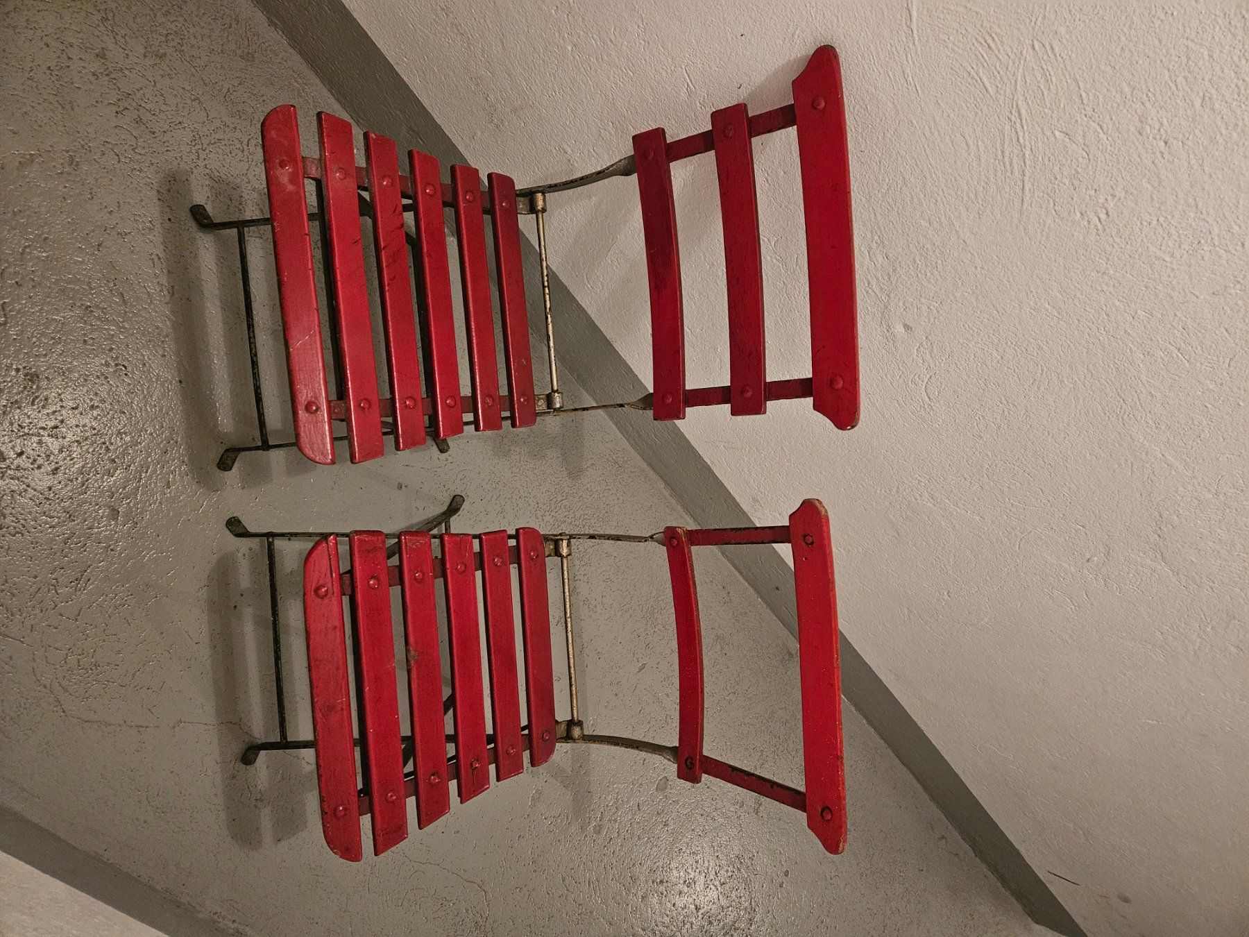 Sedie: 2x Klappstuhl Jugendstil Holz Eisen – Usato da Bern venduto da Philipp8578 2