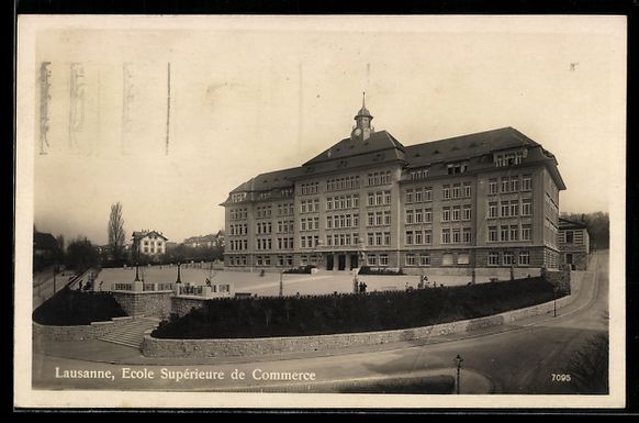 Cartes postales: Lausanne, Ecole Supérieure de Commerce – D'occasion à Berlin par bartko-reher