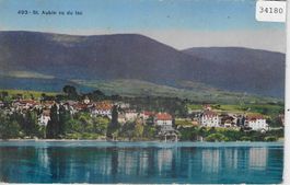 St. Aubin vue du lac - Litho