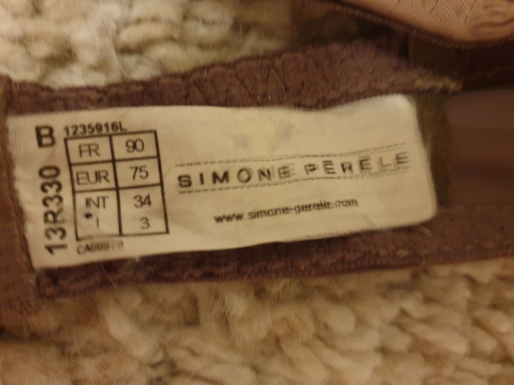 Soutien-gorge Simone Perele Muse - Taille 85C (70EU), Couleur Violet, Dentelle Et Drapé, Neuf Avec étiquettes