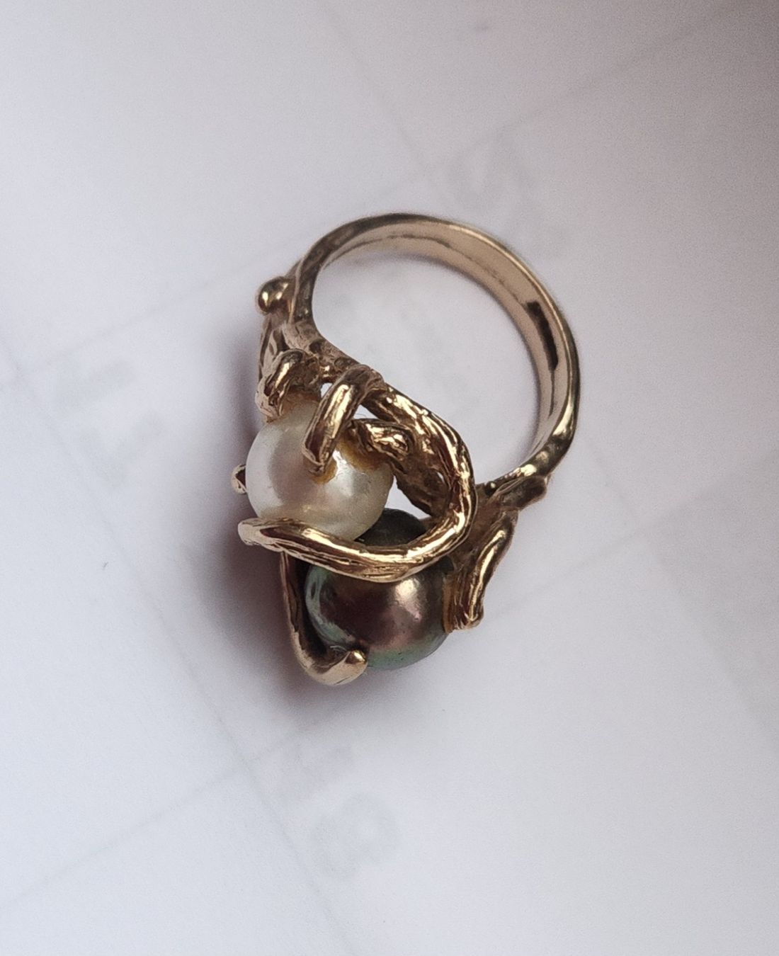 Anelli: Gold Ring mit 2 Perlen (You and Me) – Nuovo (secondo la descrizione) da Bonfol venduto da mai_p9rx 2