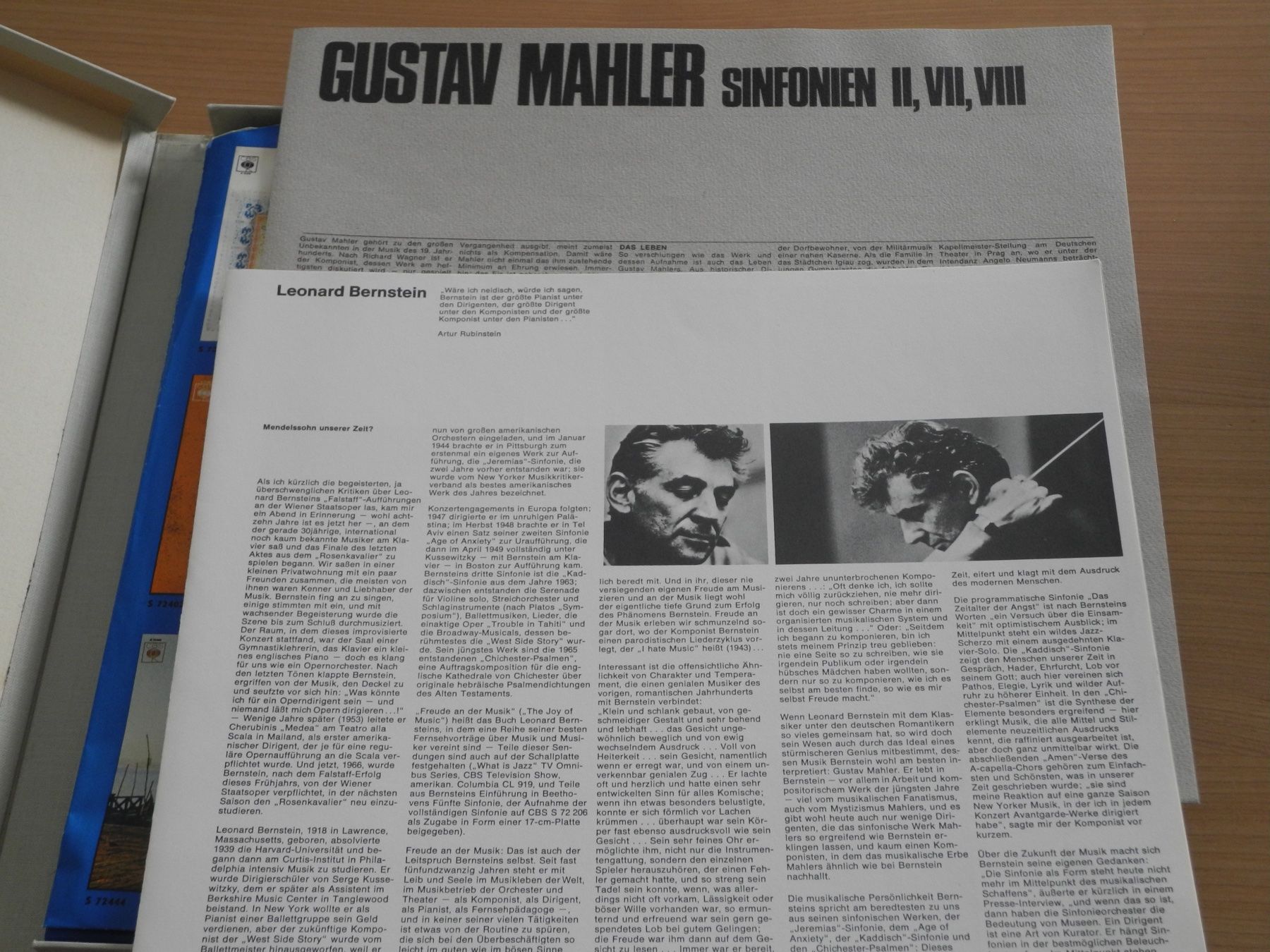 Dischi in vinile: LEONARD BERNSTEIN DIRIGIERT MAHLER - CBS - 6 LPs – Nuovo (secondo la descrizione) da Fahrwangen venduto da Swirl2 1