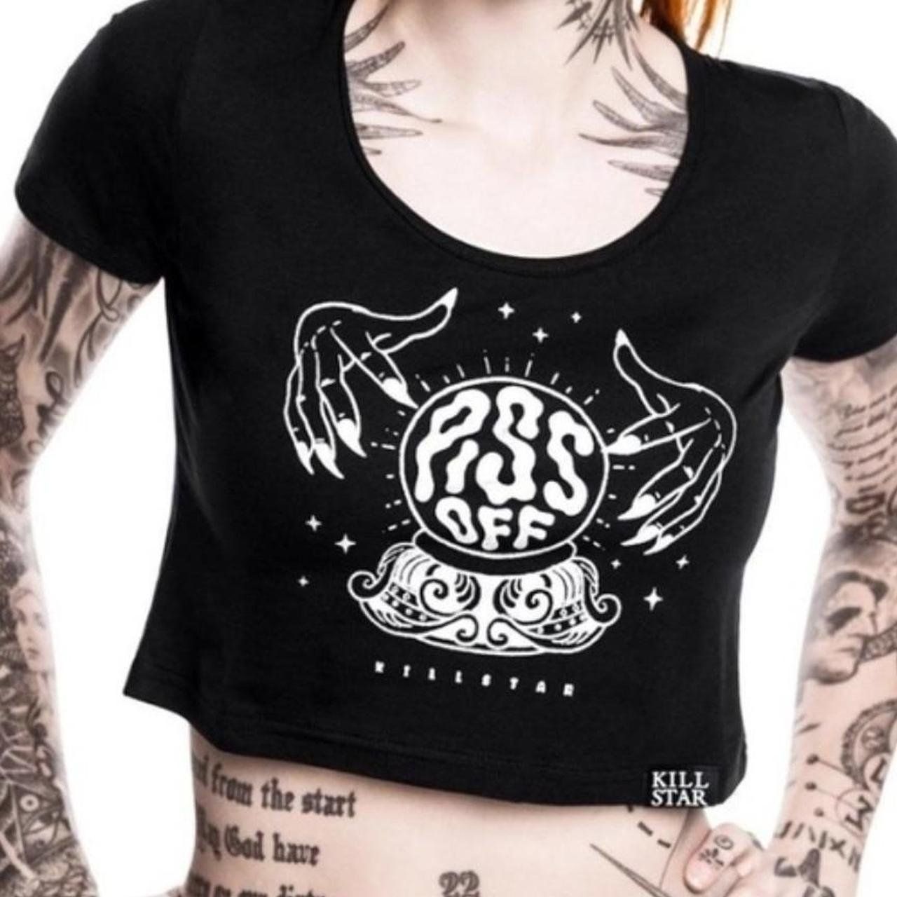 Killstar Top: KILLSTar Statment Crop Top Schwarz – Nuovo (secondo la descrizione) da Ringgenberg BE venduto da Vinyl.Love 1