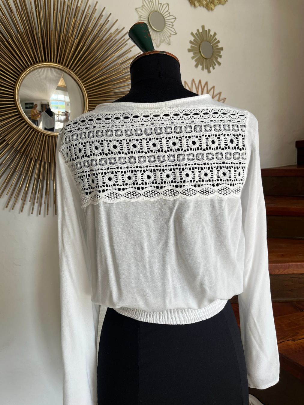Camicette: Magnifique Blouse blanche  T.M été boho chic – Usato da Seiry venduto da vanille08 3