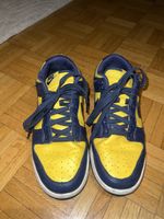 Nike Dunk Low Michigan, Gelb/Blau, Top Zustand, Gr. 43