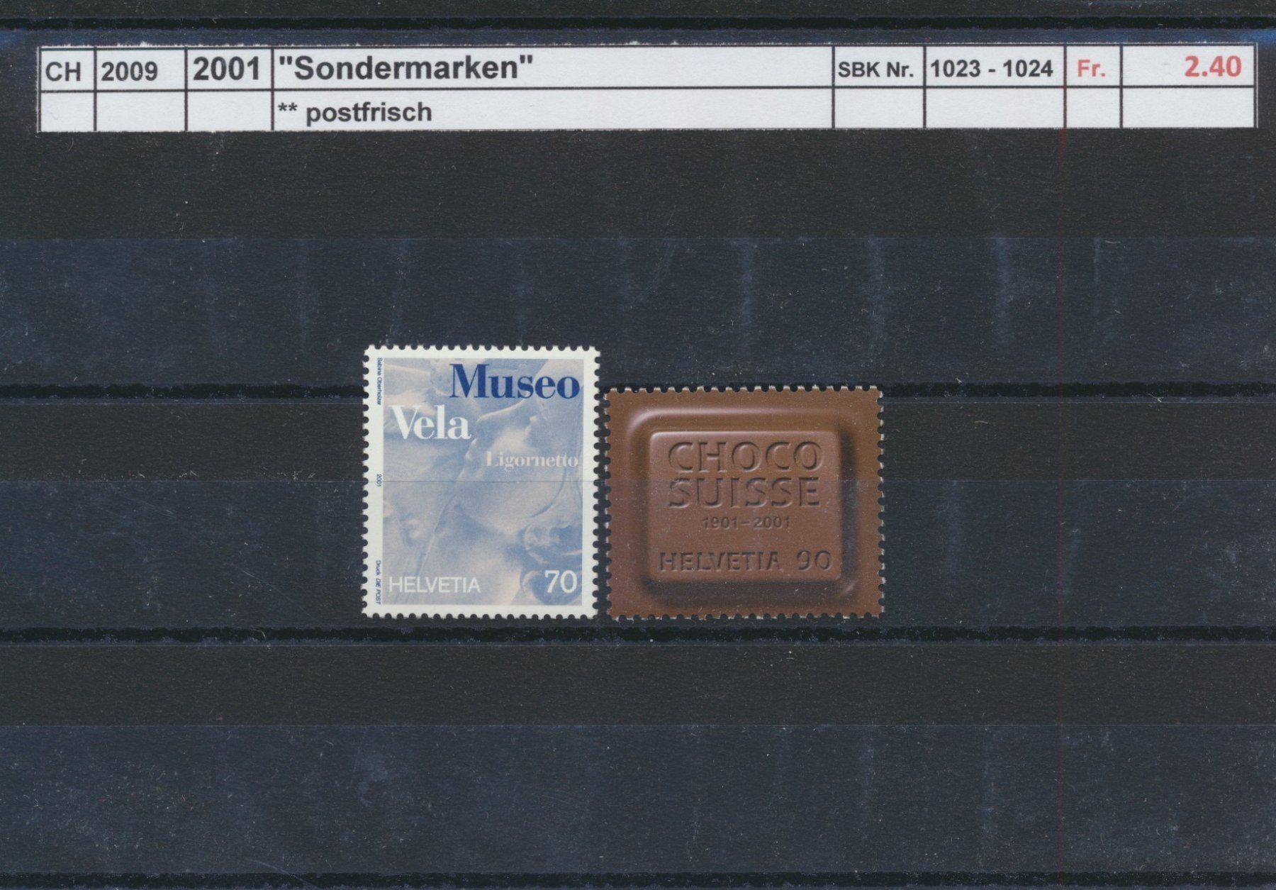 Tous les timbres: 2001 "Sondermarken", ** postfrisch – Neuf (Voir description) à Winterthur par Zupogeru