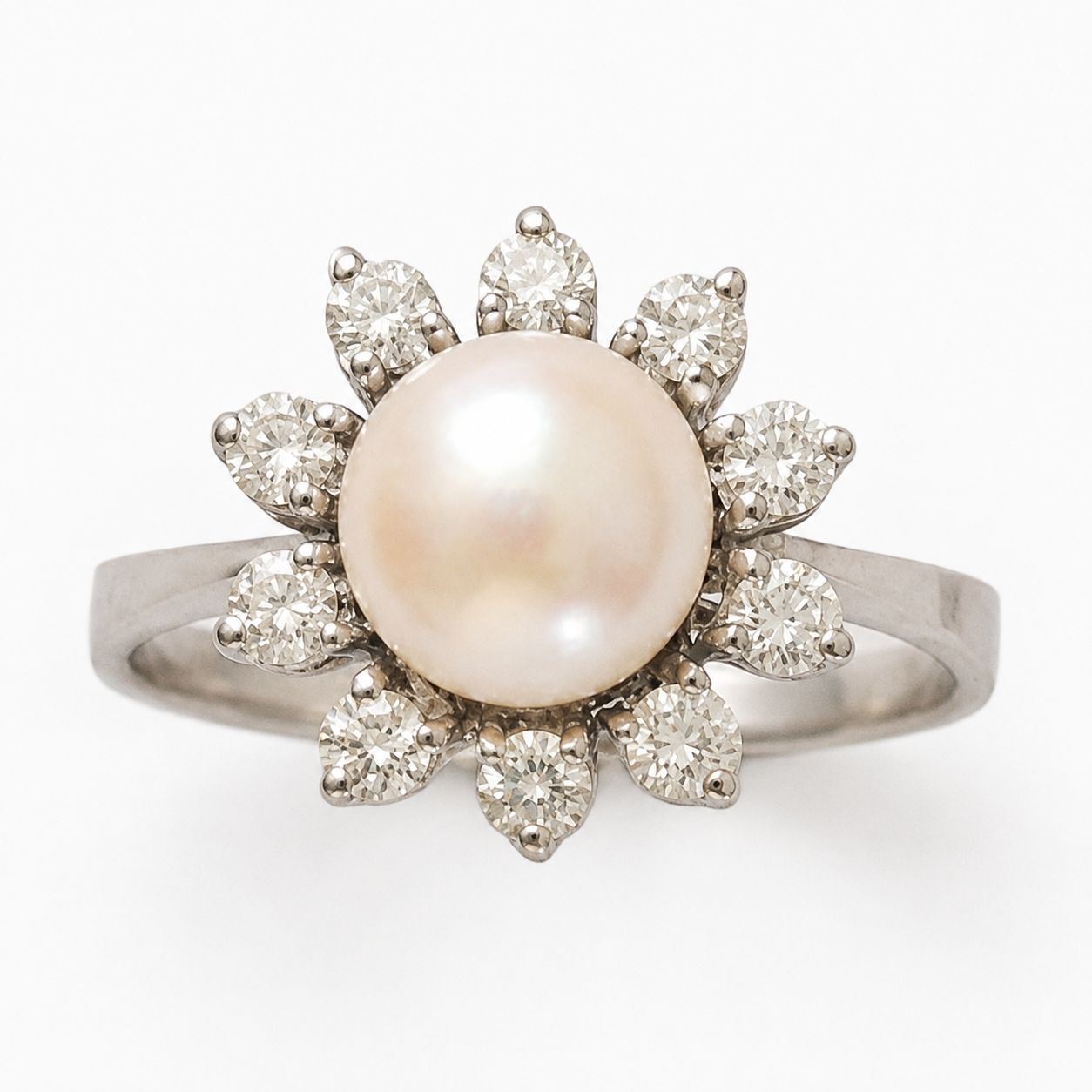 Bagues: Perle/Diamantring 1970er Jahre – D'occasion à Zuzwil SG par domi7862 2