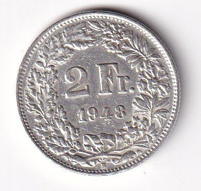 Tutti le monete: 2 Franken 1948 rar – Usato da Neuchâtel venduto da karlpierrino