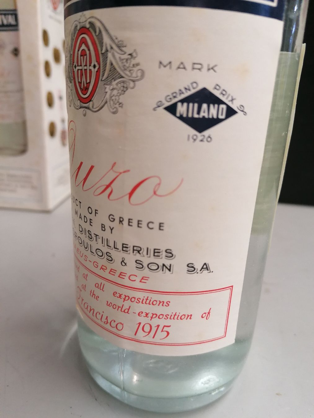 Bevande alcoliche: Ouzo Sans Rival Grecque, 1905, Bouteille Scellée. – Nuovo (secondo la descrizione) da Genève venduto da Leboucheoreilles 8