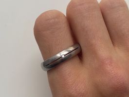 XENOX Edelstahl Zirconia Solitär Ring