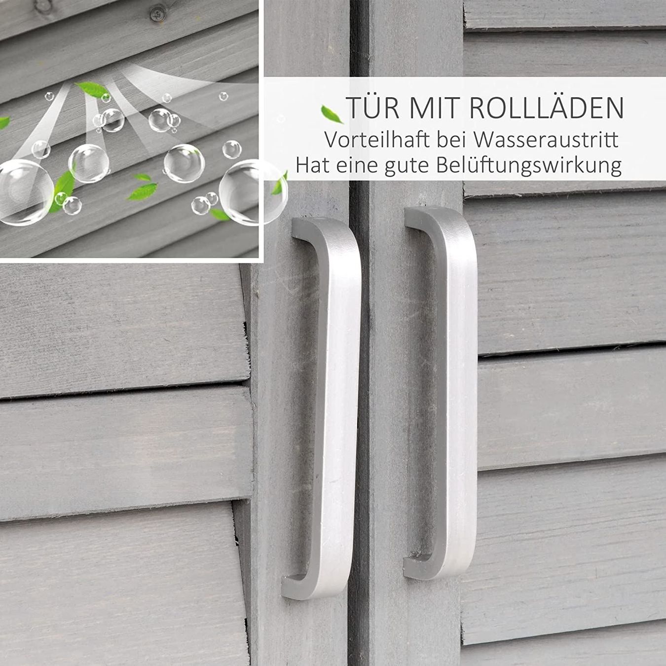 Box contenitori: Gartenschrank Holz 87x46,5x96,5cm grau – Nuovo e nell'imballaggio originale da Bottighofen venduto da zaap 2