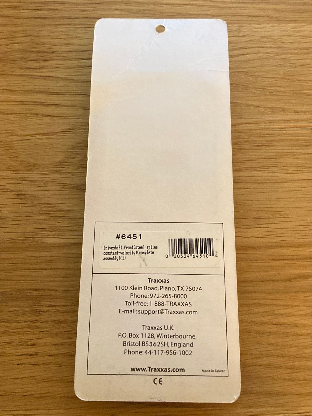 Traxxas RC Modellbau: Traxxas 6451 Driveshaft (complete assembly) – Neu und originalverpackt aus Trélex von Arnaudyak 1