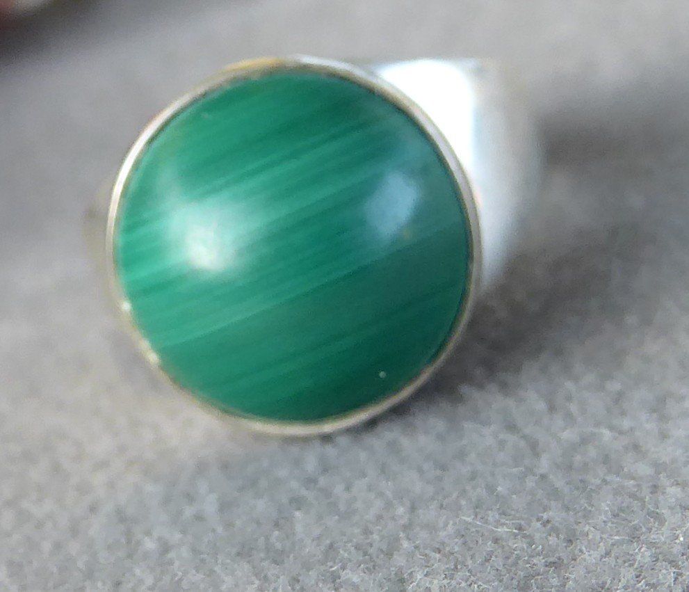 Ringe: Ring 800 Silber mit Malachit Stein – Gebraucht aus Muri AG von Lineli2020 2