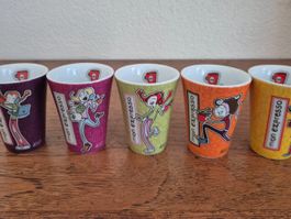 5 mugs expresso porcelaine C65