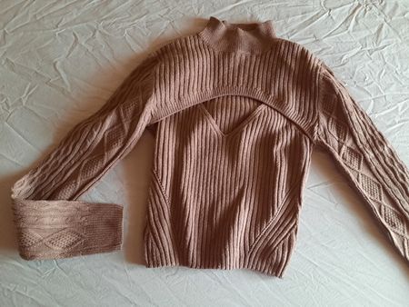 Trend Strickpullover mit Ausschnitt, Grösse XS, neuwertig🤎