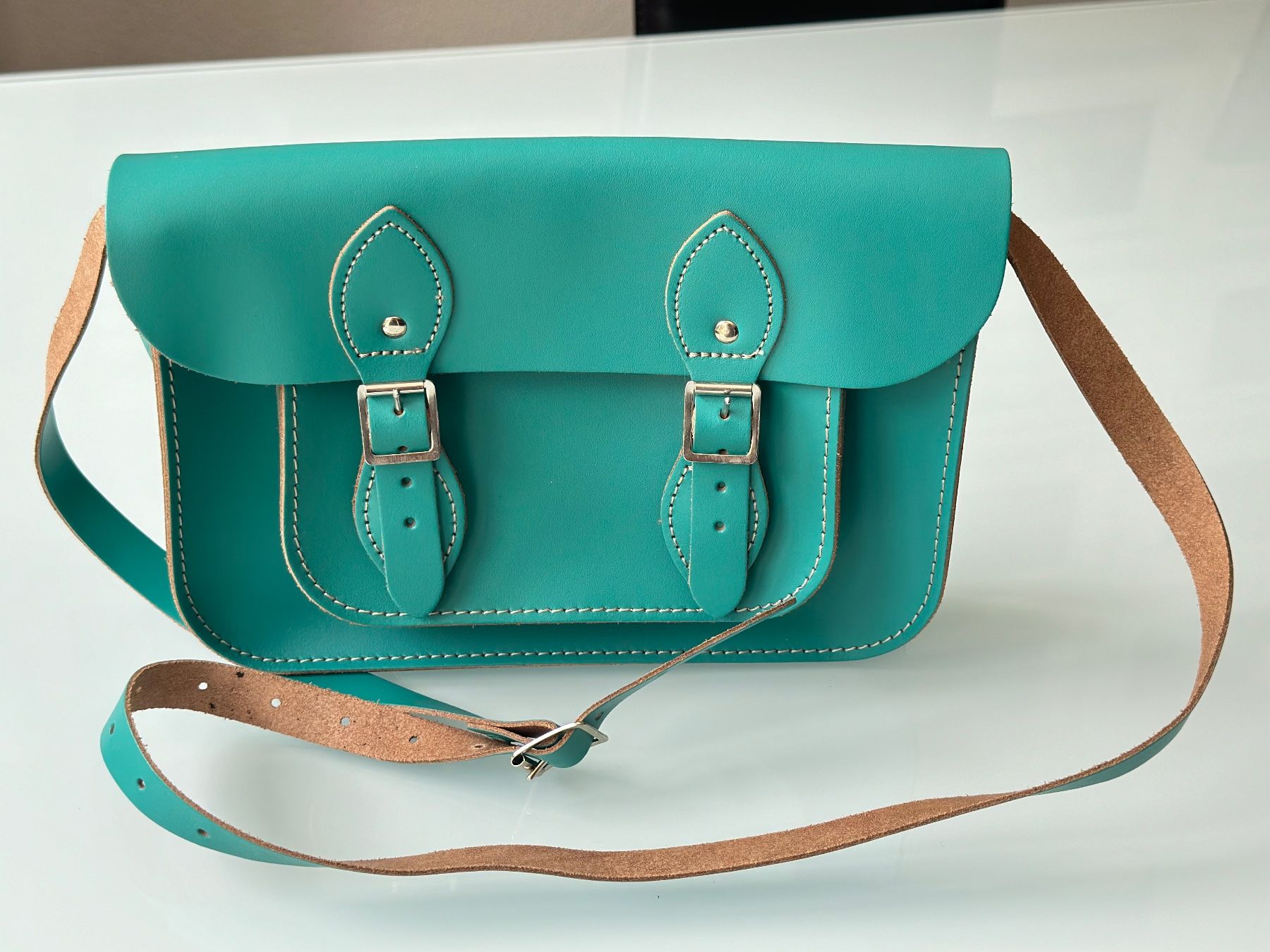 Borse da donna: Ledertasche türkis - neu – Nuovo (secondo la descrizione) da Zufikon venduto da Modestil365 6