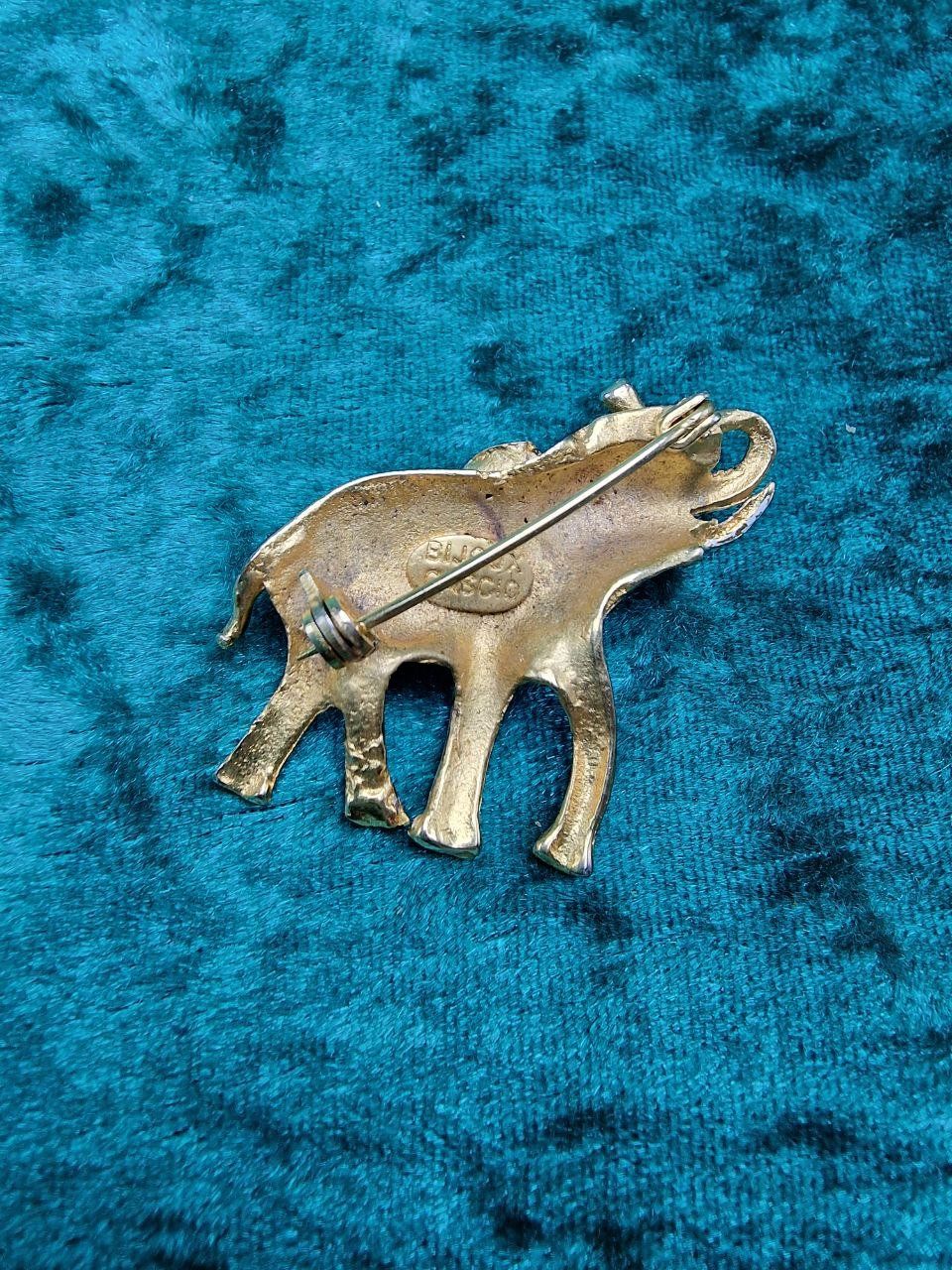 Spille & Fermagli: Gebrauchte vergoldete Brosche, Elefant – Usato da Bassersdorf venduto da antik_leo 1