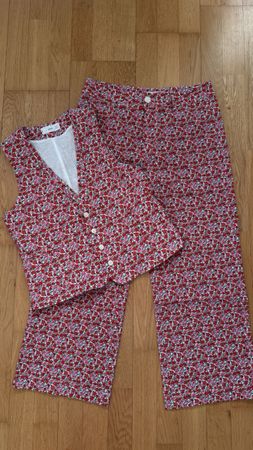 Mango Co-ord Set: Vest and Wide cropped Trousers size M & 40