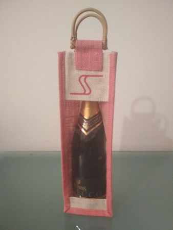 Tragetasche für 1 Flasche aus Jute!