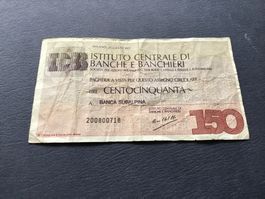 NOTGELD Italia 150 L.Banche e Banchieri Milano 20 Luglio 77