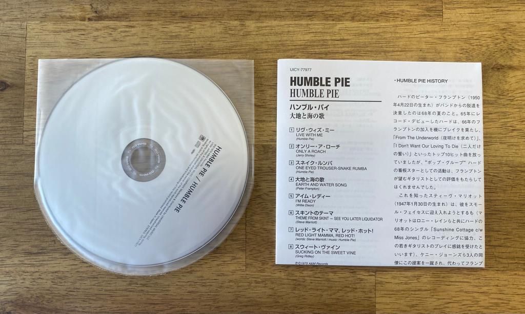 CD: Humble Pie CD Japan Papersleeve 2016 – Nuovo (secondo la descrizione) da Belp venduto da B7L0 3