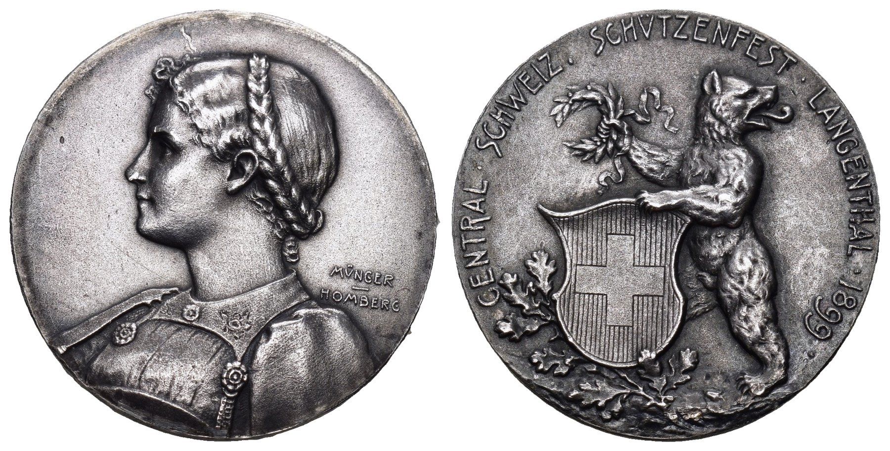 Medaillen: Langenthal 1899 – Gebraucht aus Bern von numismatictops