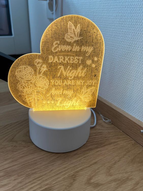 Tutte le decorazioni: 3D Herz Lampe mit Spruch, neuwertig – Nuovo e nell'imballaggio originale da Riehen venduto da ann_76jw 4