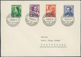 1935 - Pro Juventute - Ersttagsbrief FDC ET - Solothurn SOS