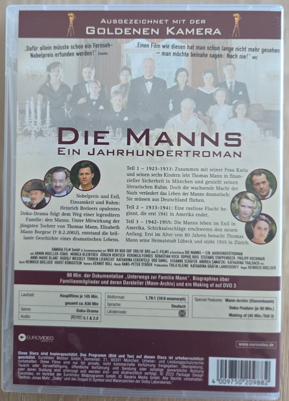 Tutti i DVDs: Die Manns - Ein Jahrhundertroman - Box mit 3 DVD – Usato da Ittigen venduto da bluesboy_66 1